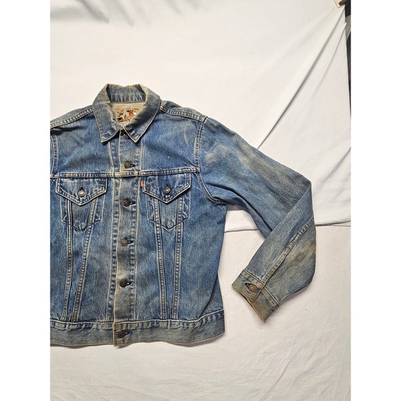 Vintage Levis 70505 0217 Type III Denim Trucker Jacket Blue Size 42 Made in USA - Picture 3 of 9